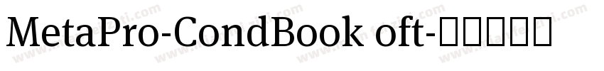 MetaPro-CondBook oft字体转换